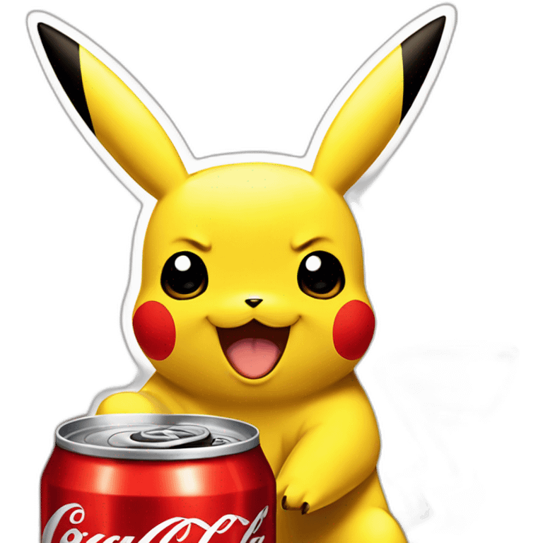 Pikachu qui boit du Coca-Cola  emoji