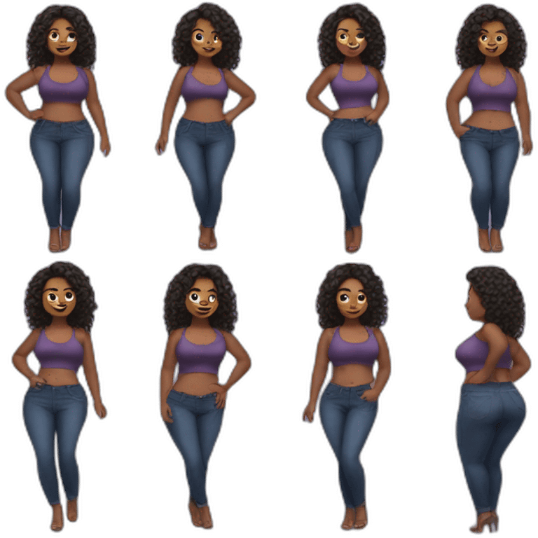 Curvy girl emoji