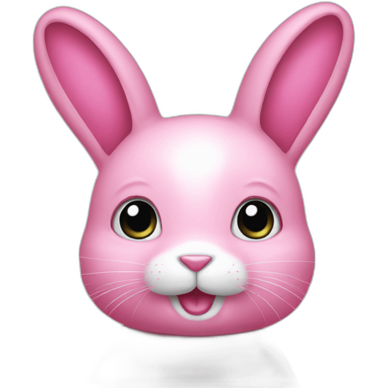 Pink bunny emoji