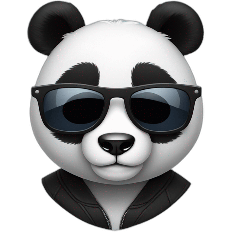 Panda with sharp sunglasses emoji