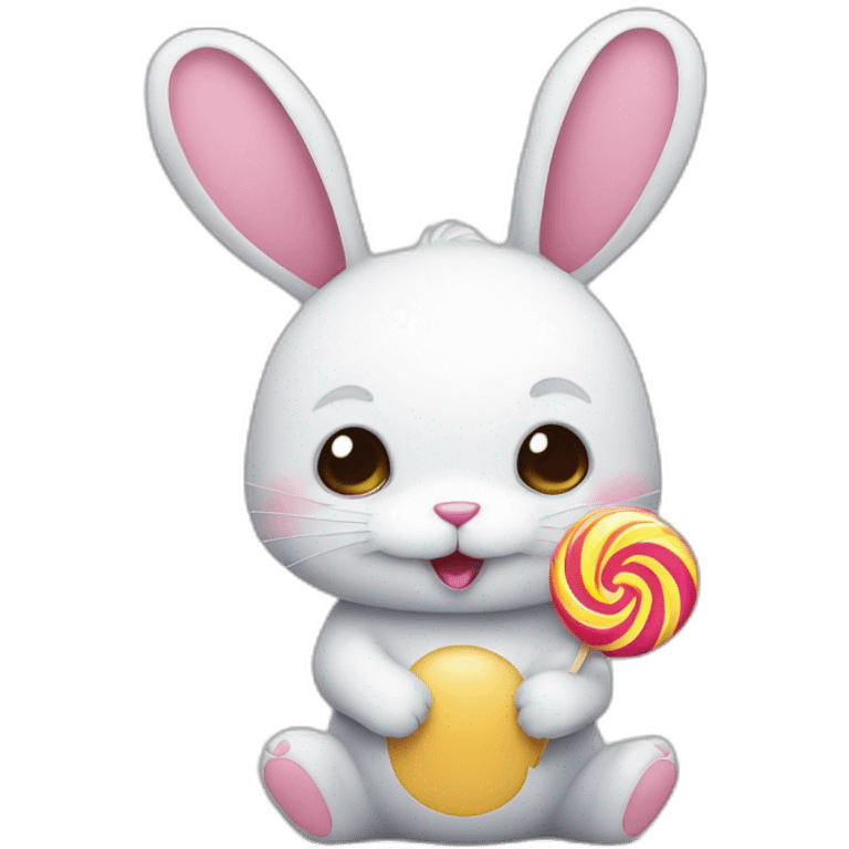 Bunny+lolipop emoji