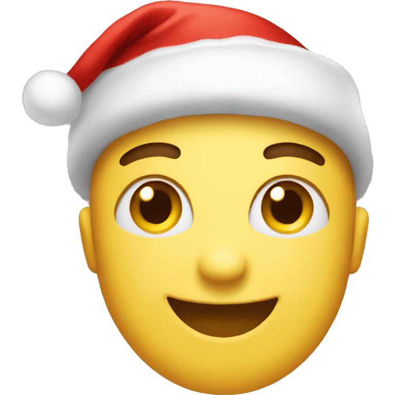 Smile emojis with Christmas hat emoji