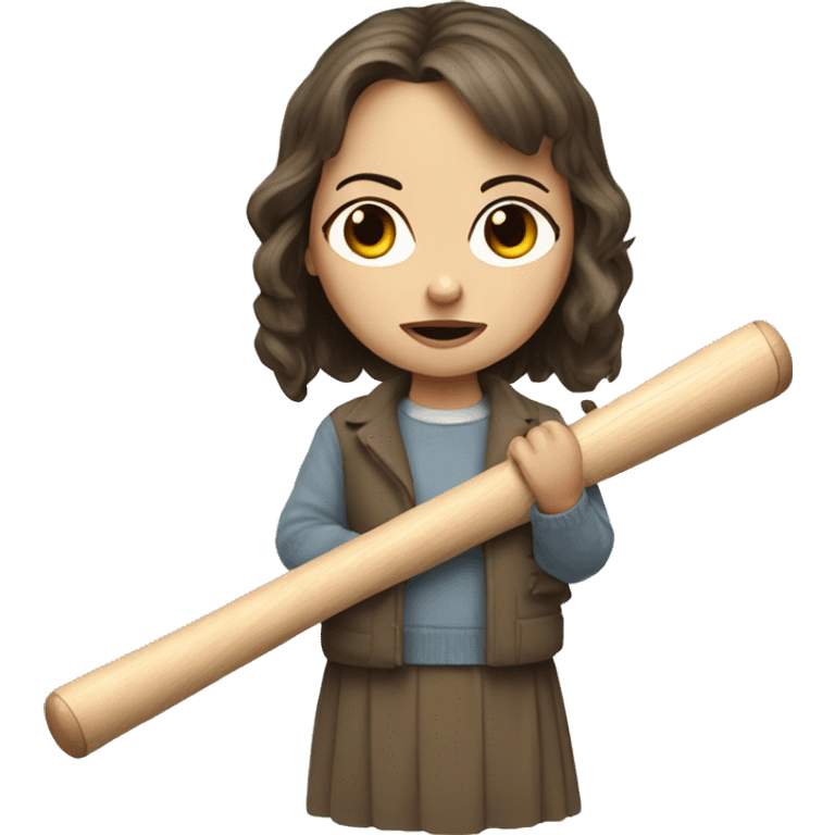 Wendy from the shining with baseball bat emoji