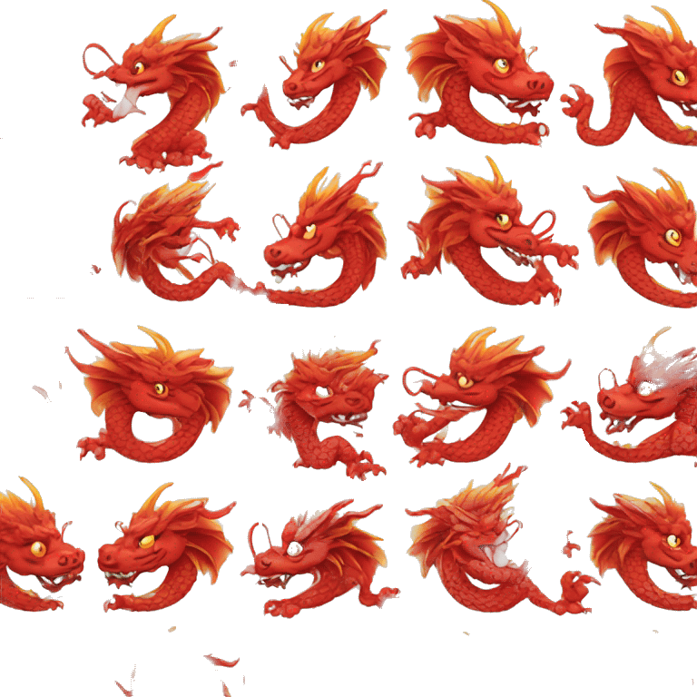 red chinese dragon  emoji