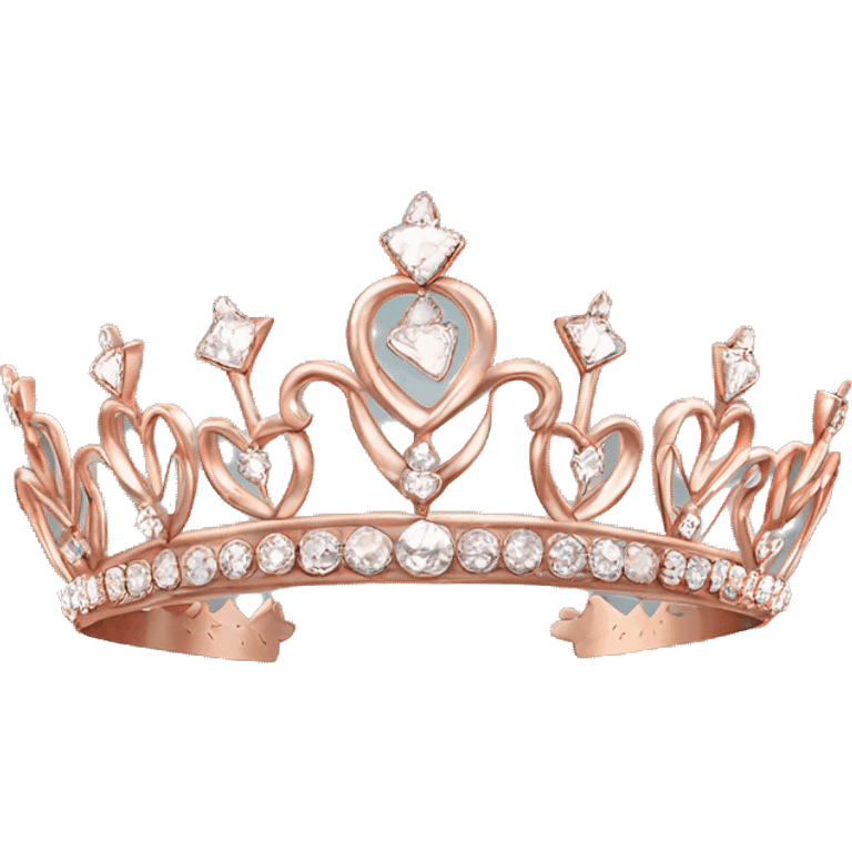 Realistic rose gold tiara emoji