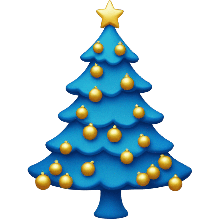 blue christmas tree emoji