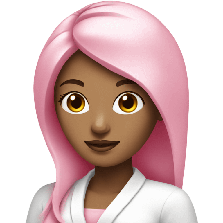 Pink and white spa woman emoji