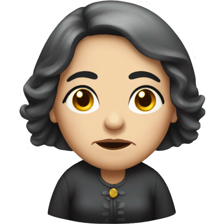 Old scary Russian lady with black hair  emoji