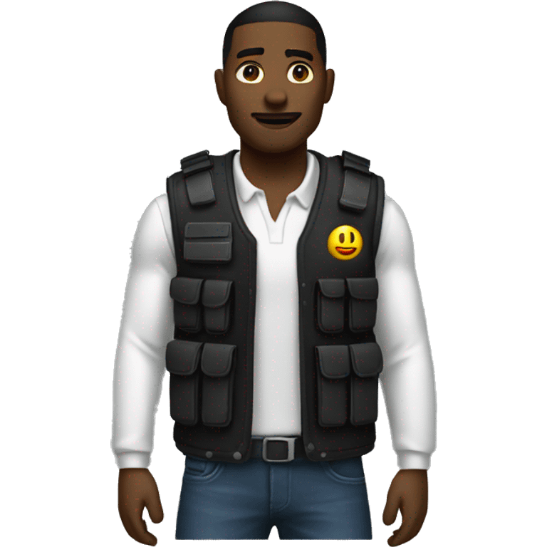 blackbulletproof vest emoji