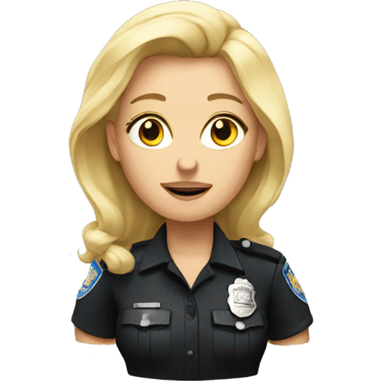 Blonde woman arrested emoji