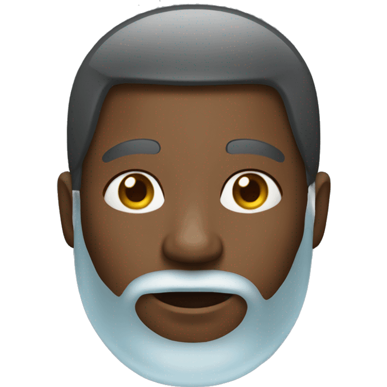 black man with ice in his beard emoji