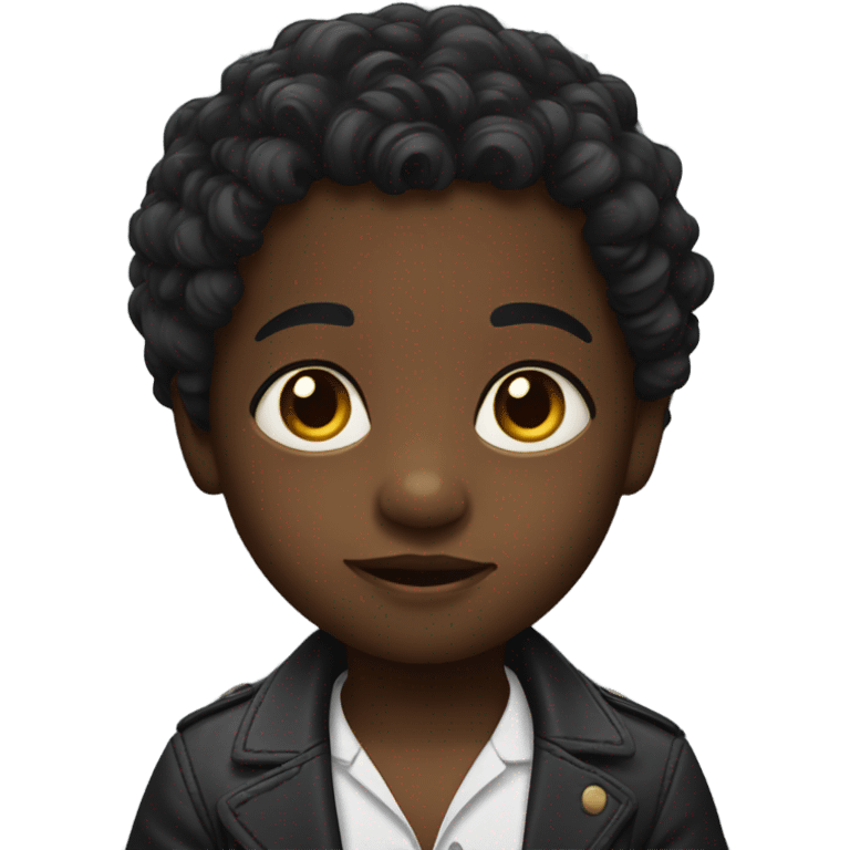 black baby with a strand of hair emoji