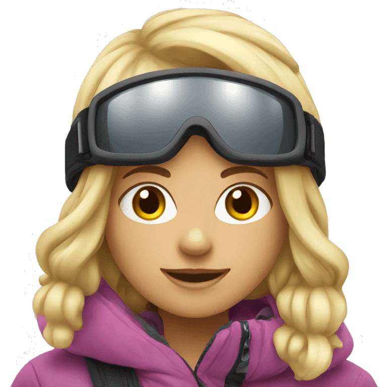 Blonde girl snowboarding  emoji