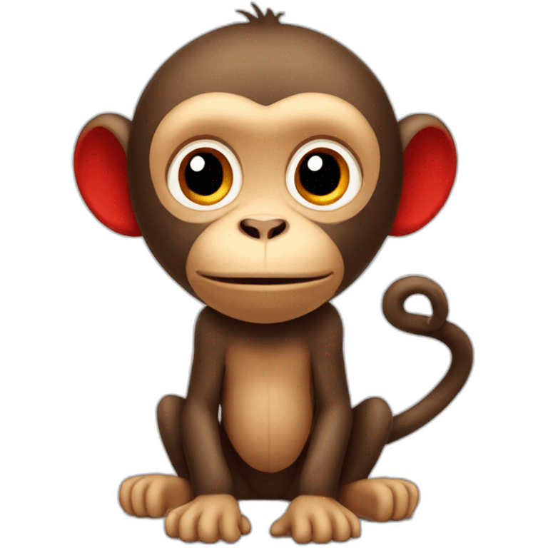 Monkey with red bottom emoji