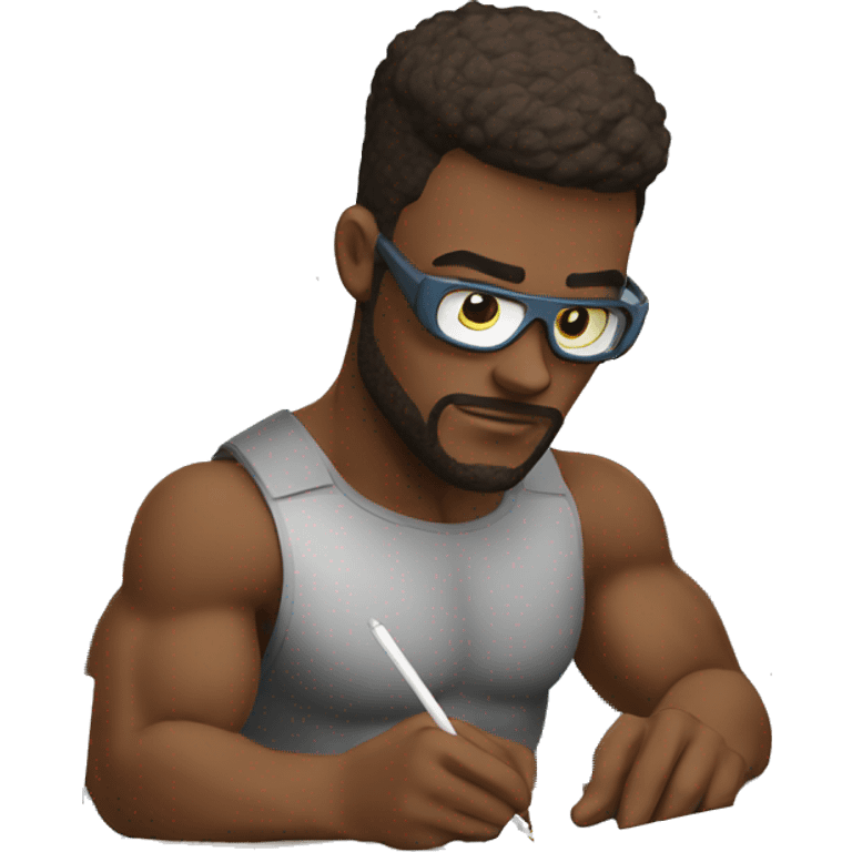 superhero writing on paper emoji