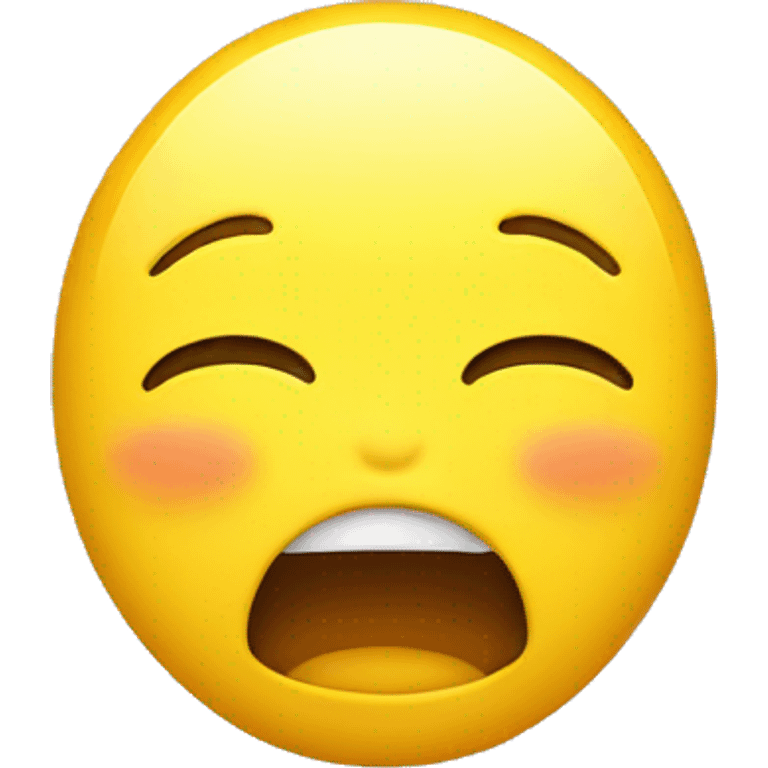 a yellow face crying with a open mouth emoji