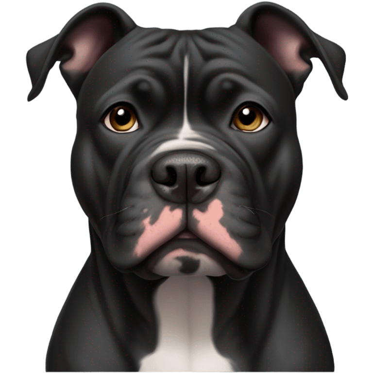 black american bully with black nose emoji