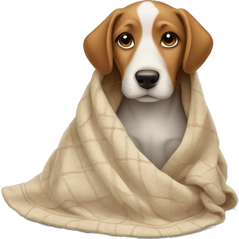 Dog with blanket  emoji