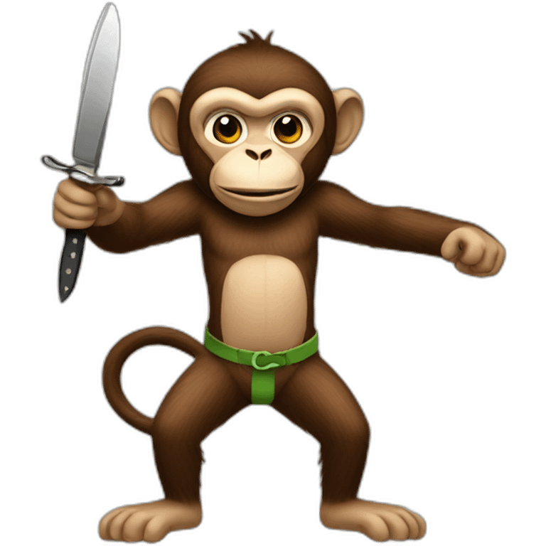 monkey with knife emoji