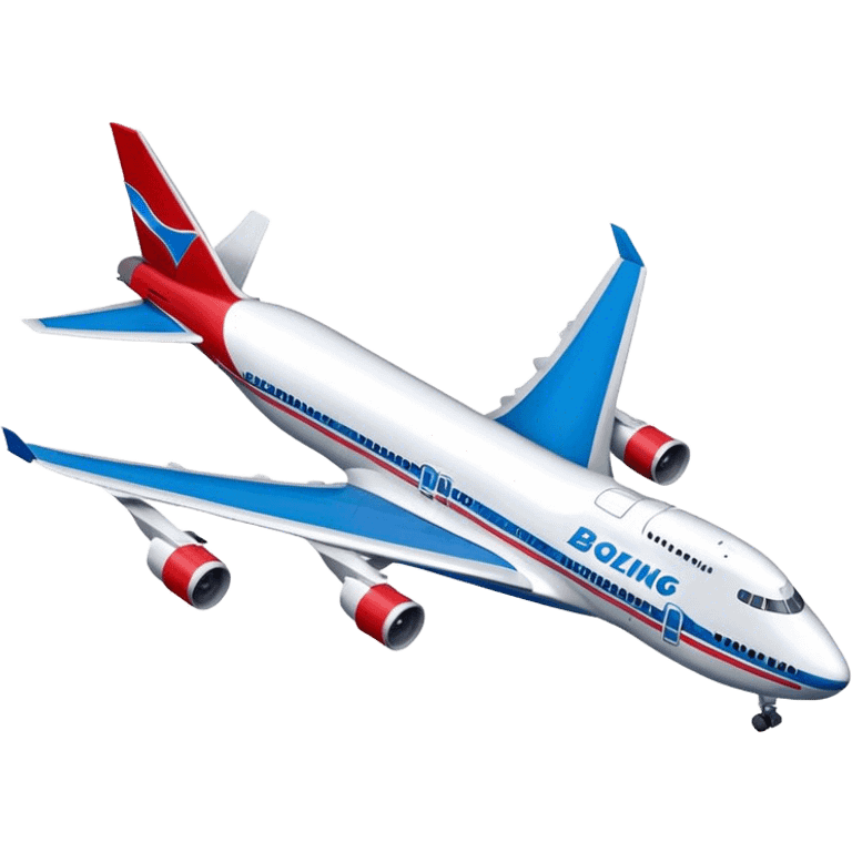 Boeing 747 - Boeing (Model Year: 2020) (Iconic colour: White with red and blue) emoji