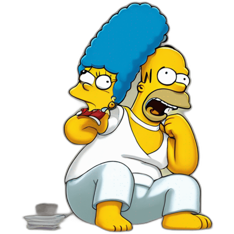 Homer simpson qui souris emoji