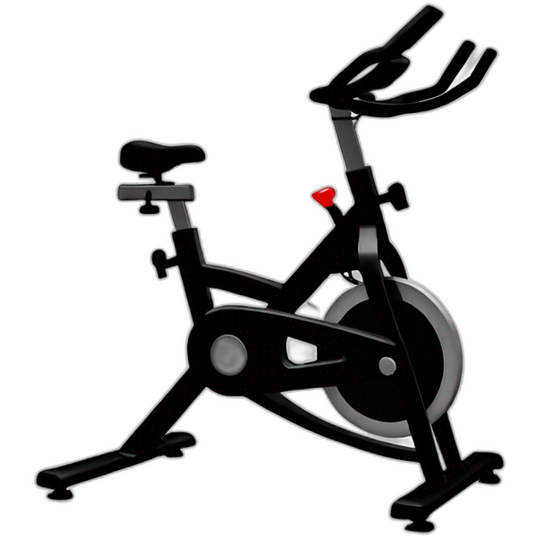 black exercise bike in dance club music emoji