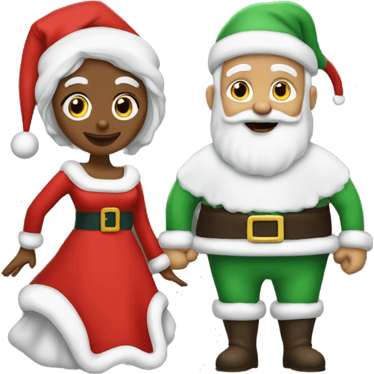 mrs claus and santa claus  emoji