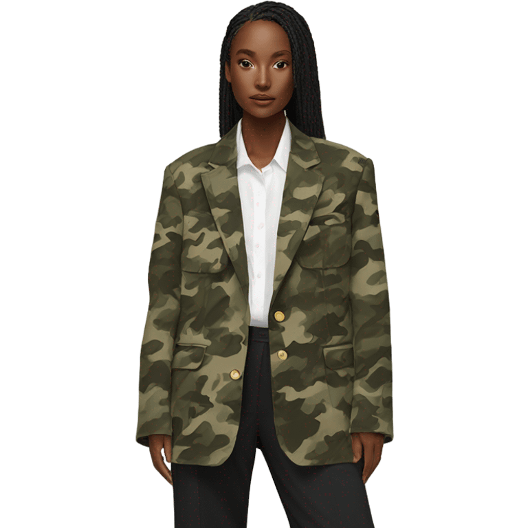 camouflage Wooli oversize blazer emoji