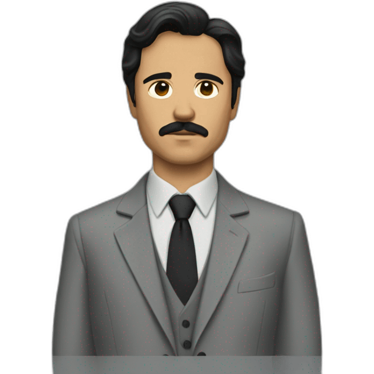 Season 3 Javier Peña from Narcos in a grey suit emoji