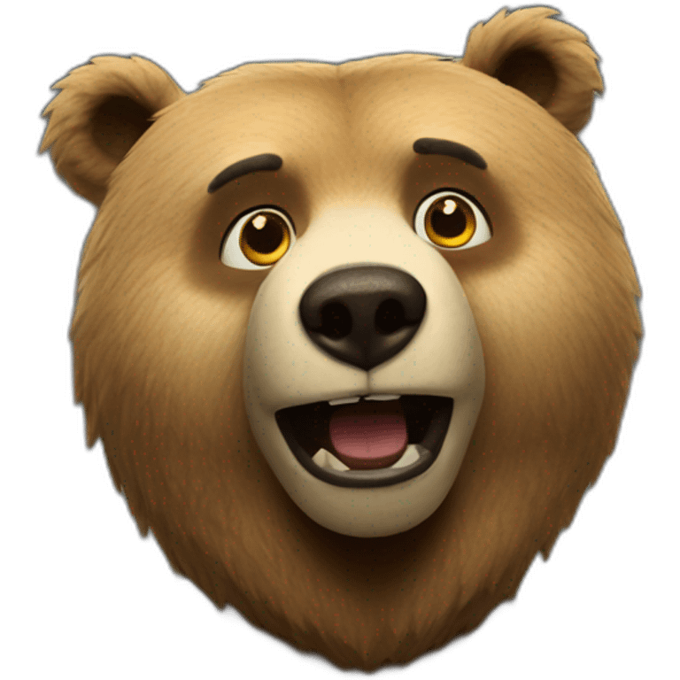 Bear animatronic emoji