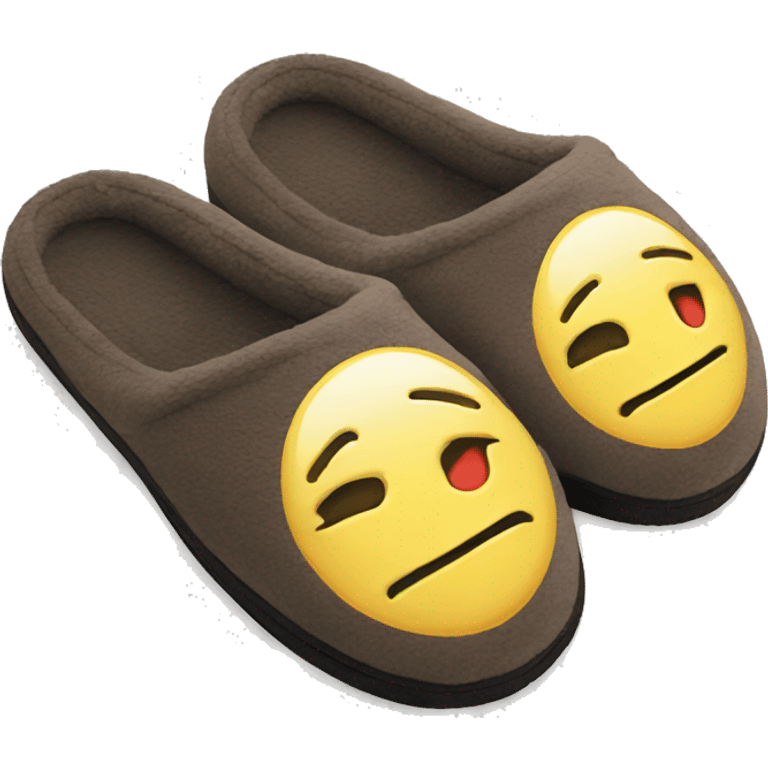 smiley face slippers emoji