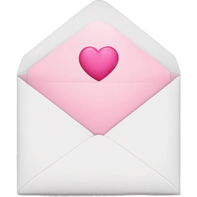 white envelope with a pink heart emoji