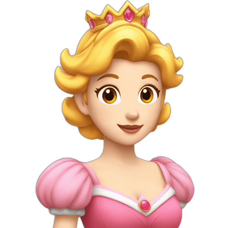 princess peach with a peach  emoji