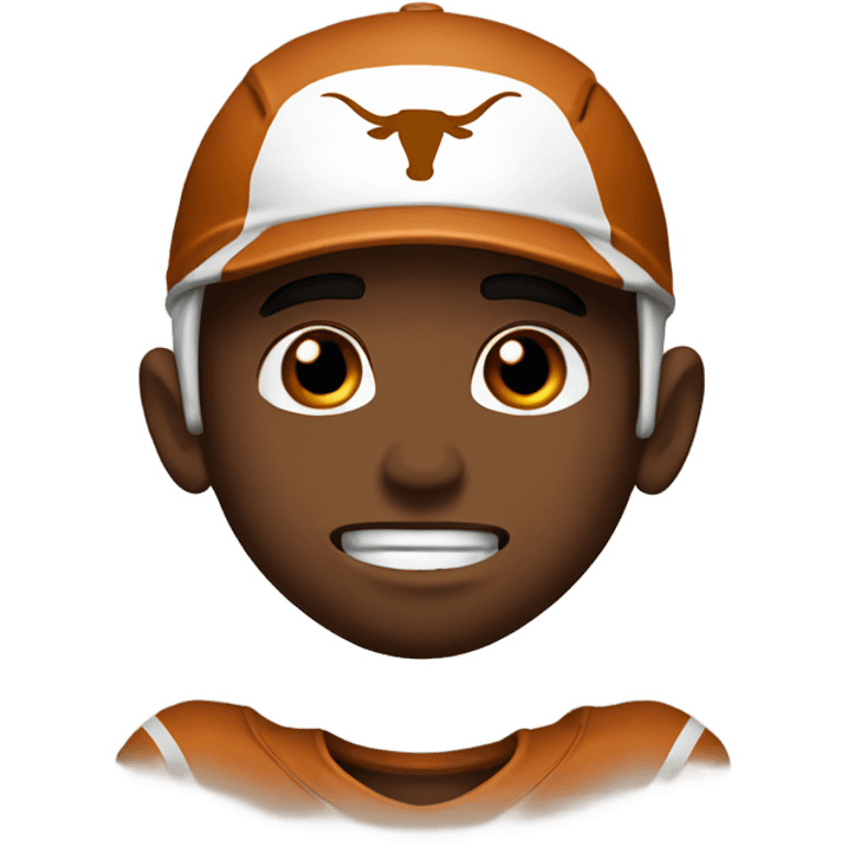 Texas Longhorns player with tears in his eyes emoji