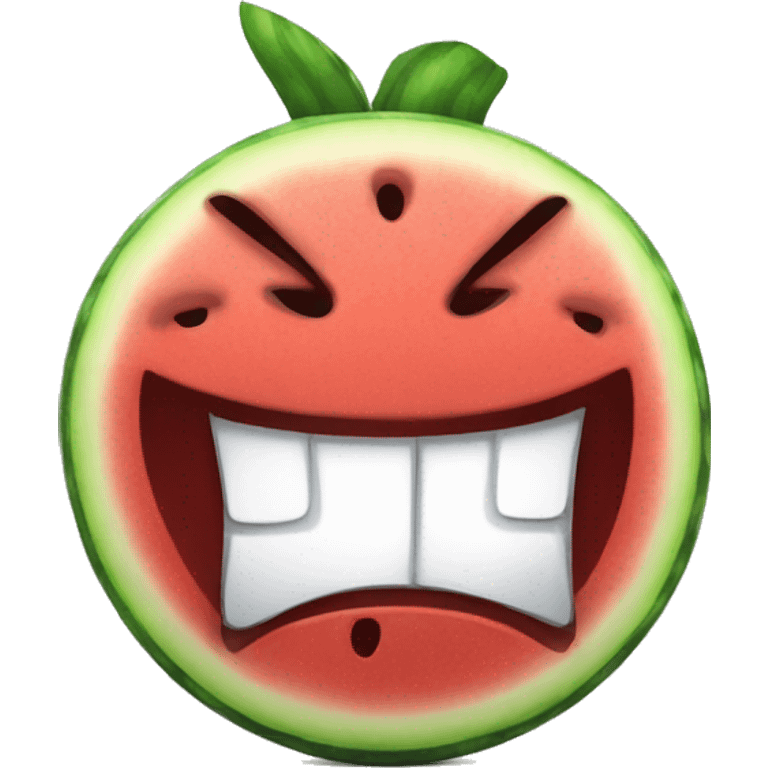 Angry watermelon  emoji