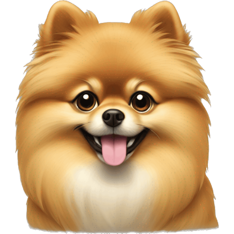 Pomeranian at laptop emoji