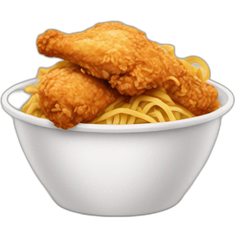 fried chicken with noodles emoji