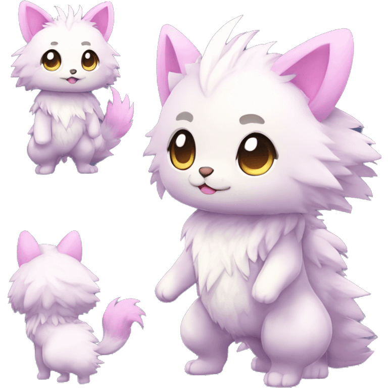  High quality detailed Cute Cool Kawaii stylish Pretty Chibi Fur-Sona Shiny Colorful Sparkly Fakemon Full Body emoji