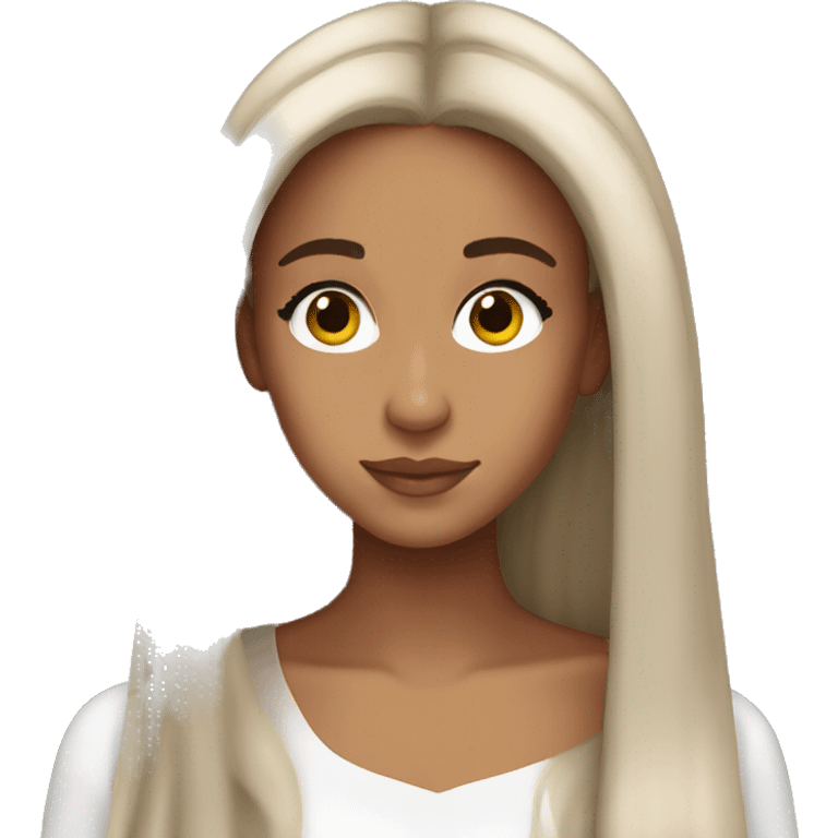 ariana grande with hair down emoji