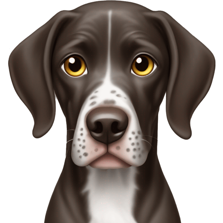 Cute German short haired pointer with puppy eyes emoji