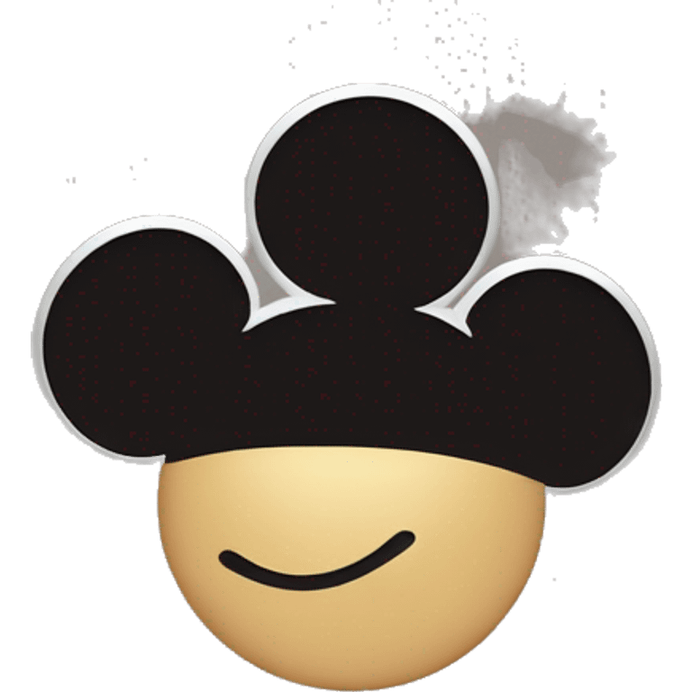 Mickey Mouse head silhouette ￼ emoji