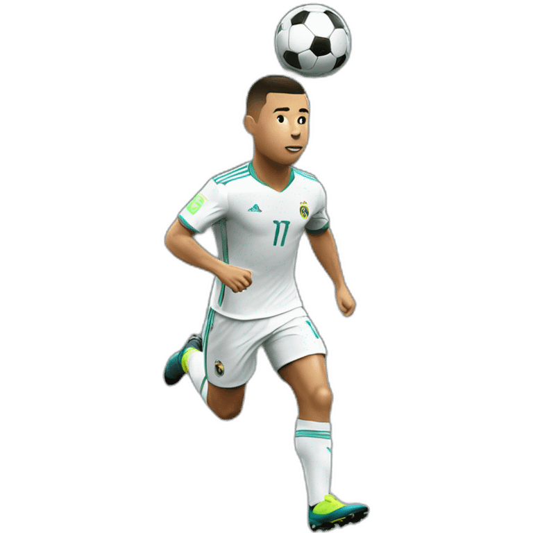 ronaldo entrain de jongler un ballon sur la tête  emoji