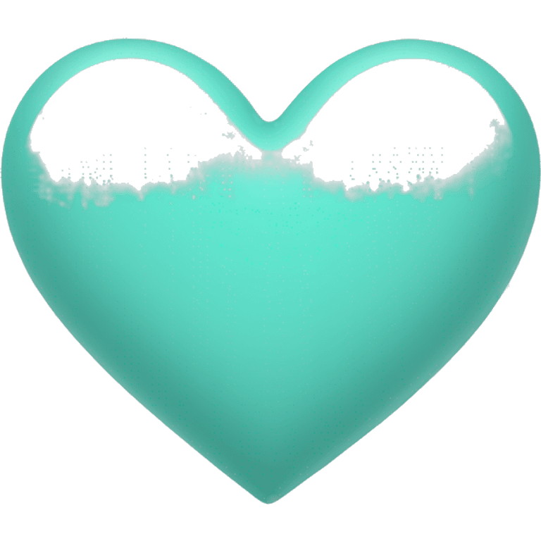 Pastel teal colored heart emoji