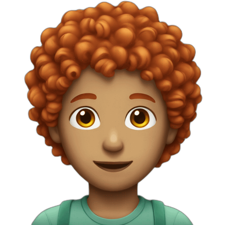 Boy with red curly hair  emoji