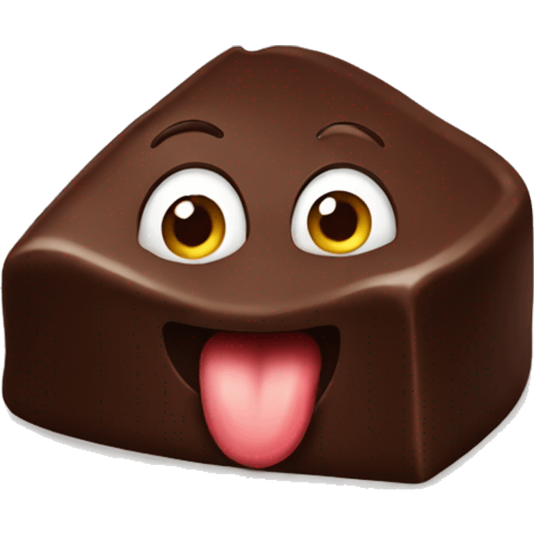 enjoy eating chocolate emoji