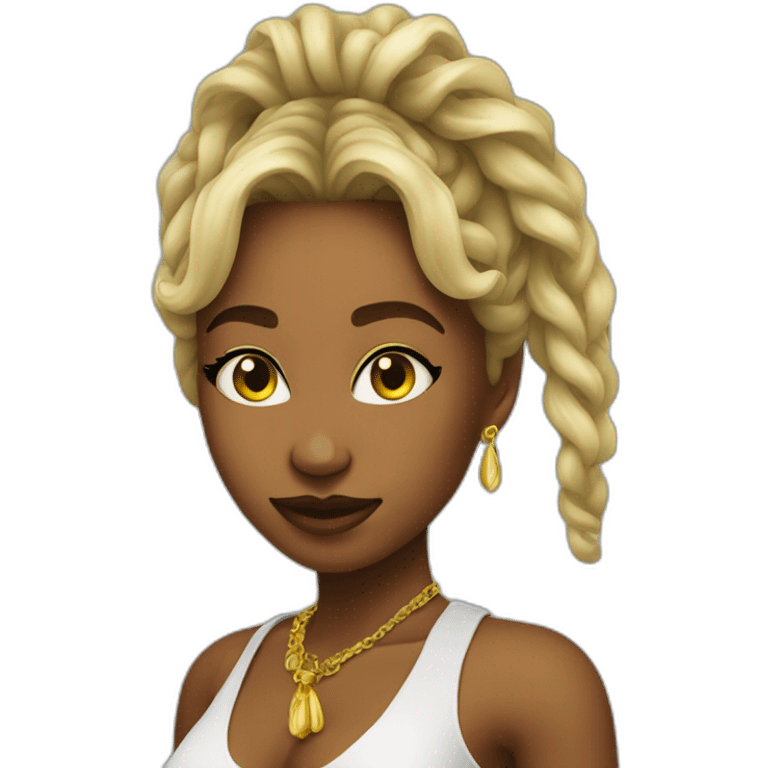 Dancehall jamaïcain girl emoji