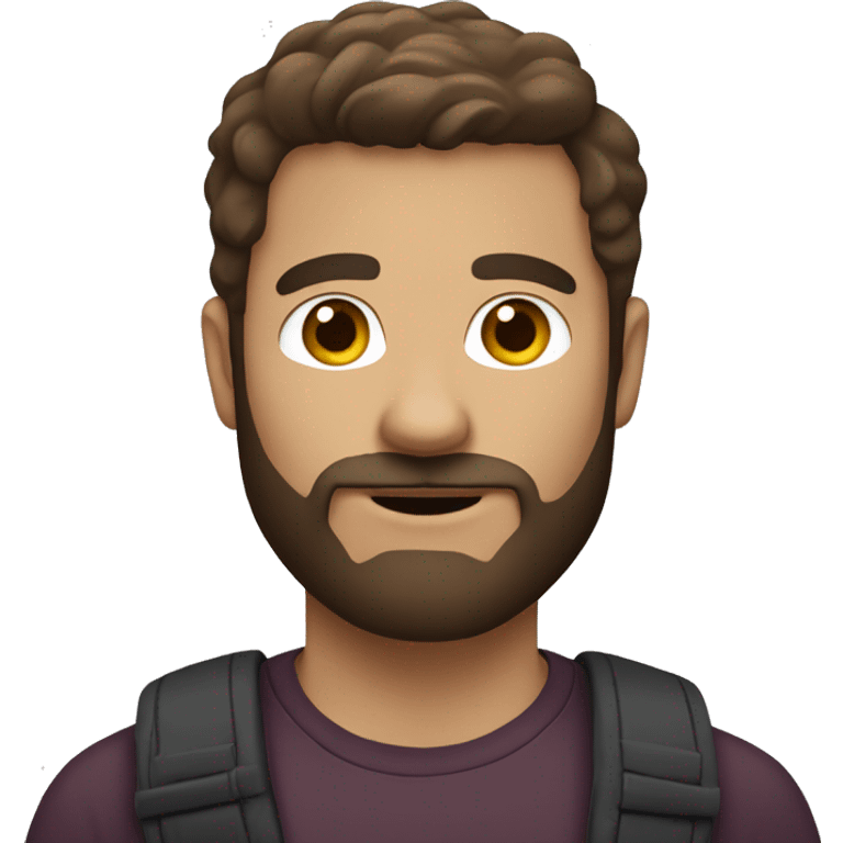 avatar for slack, white serios man with beard and brown hairs  emoji