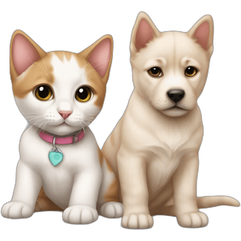 Kitten and puppy emoji