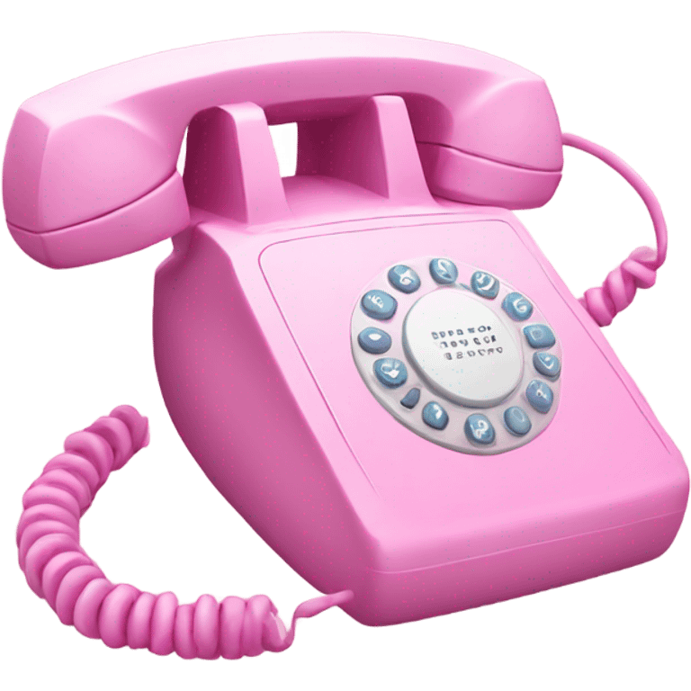 Pink phone emoji