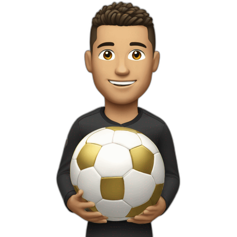 Ronaldo with a ballon d’or emoji